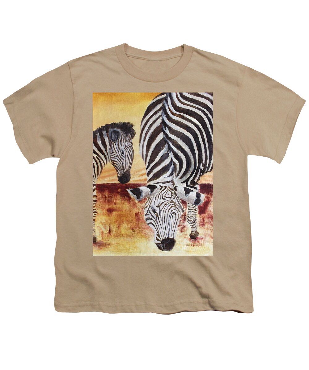 Animal Youth T-Shirt featuring the painting Momma and Baby by Todd Blanchard