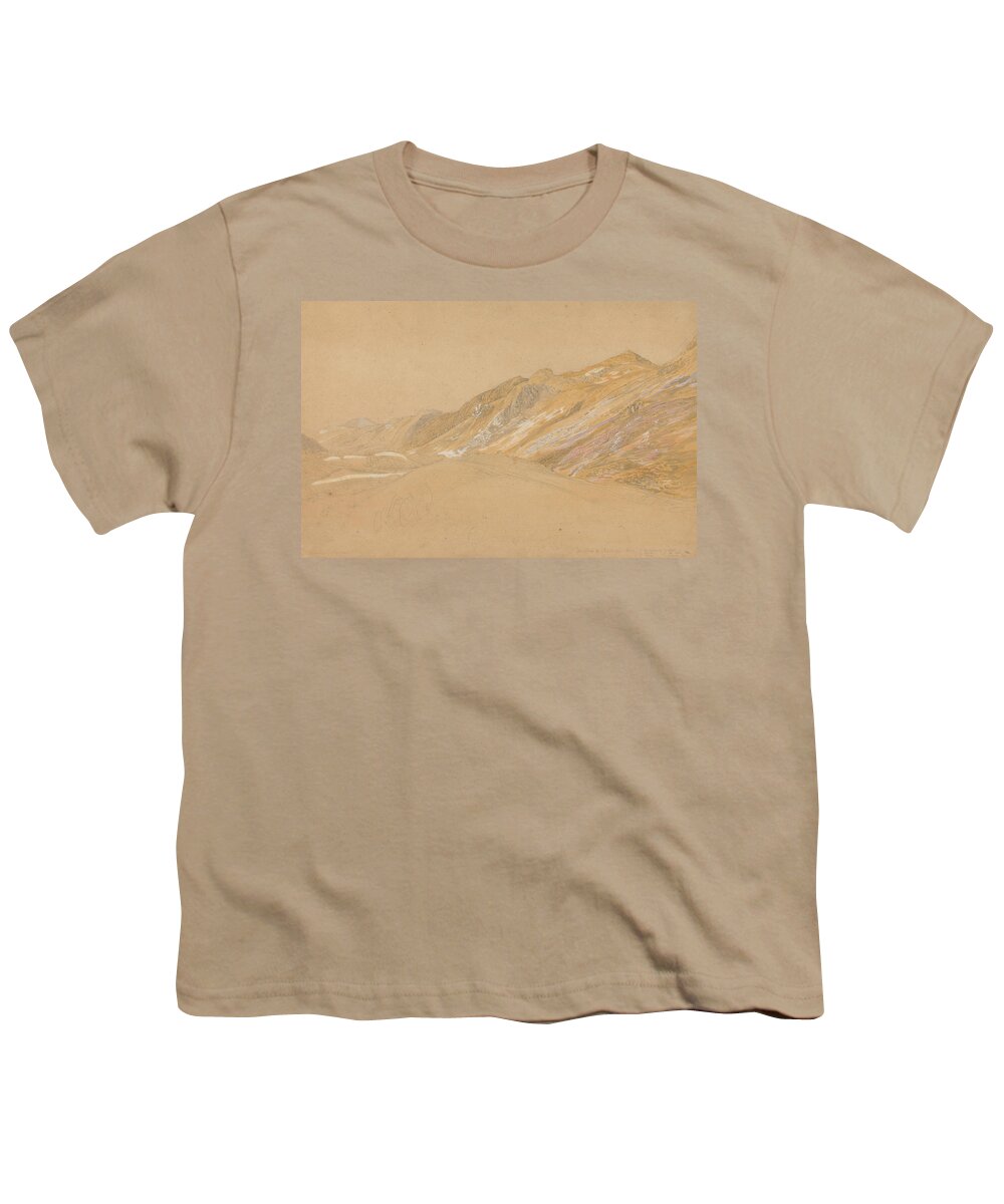 Samuel Palmer Youth T-Shirt featuring the painting Mountains by the Traveller's Rest Near Dolgelly by Samuel Palmer