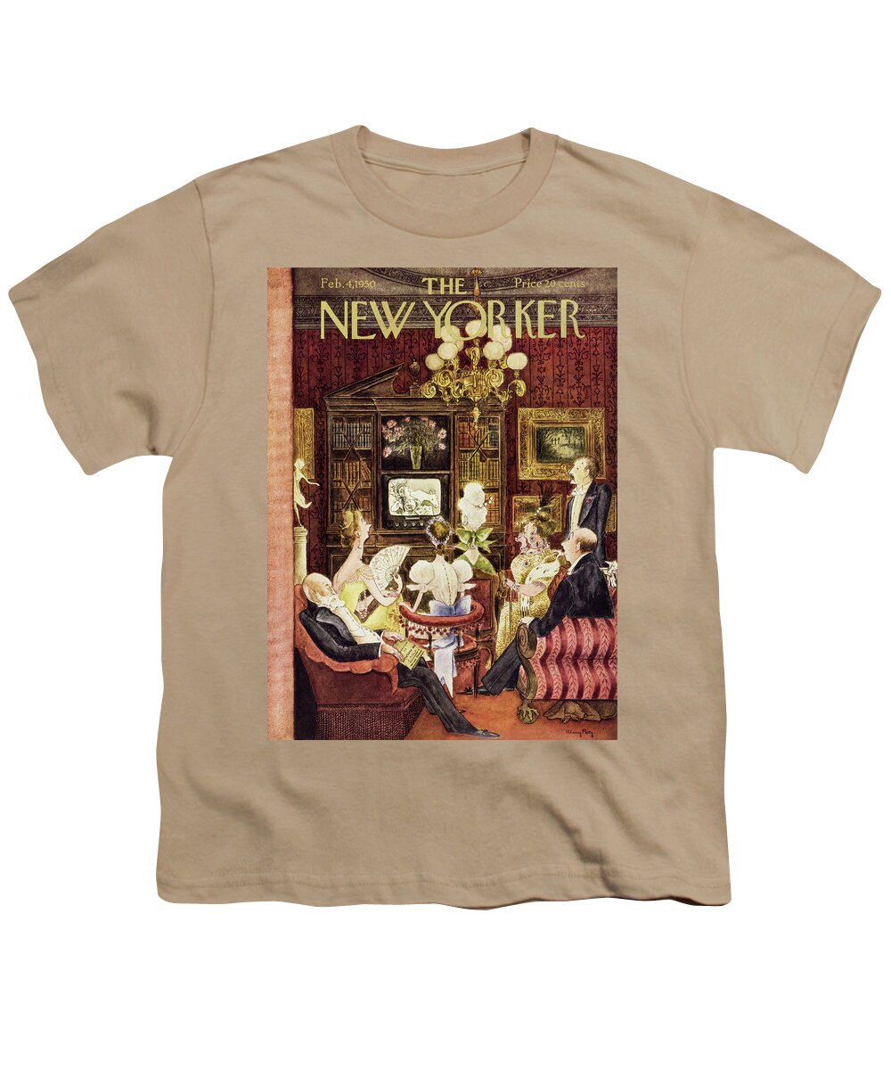 Aristocrats Youth T-Shirt featuring the painting New Yorker February 4 1950 by Mary Petty