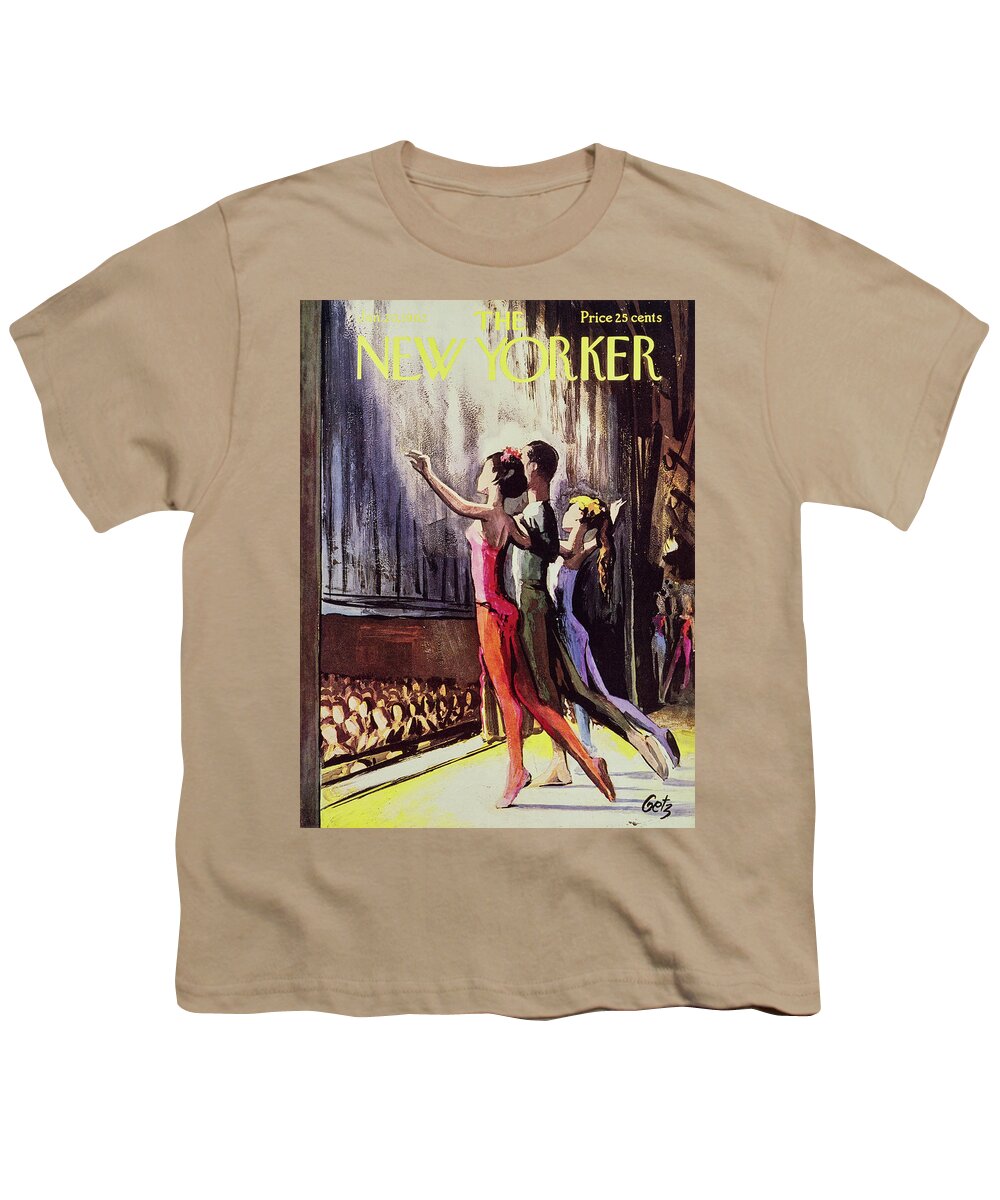 Illustration Youth T-Shirt featuring the painting New Yorker January 20 1962 by Arthur Getz