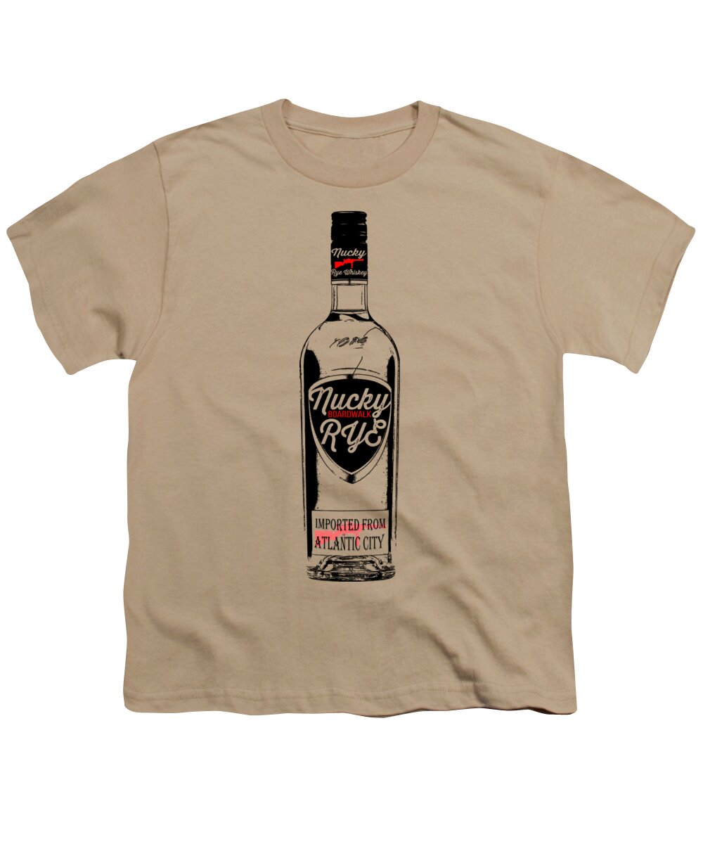 Nucky Youth T-Shirt featuring the digital art Nucky Thompson Boardwalk Rye Whiskey Tee by Edward Fielding