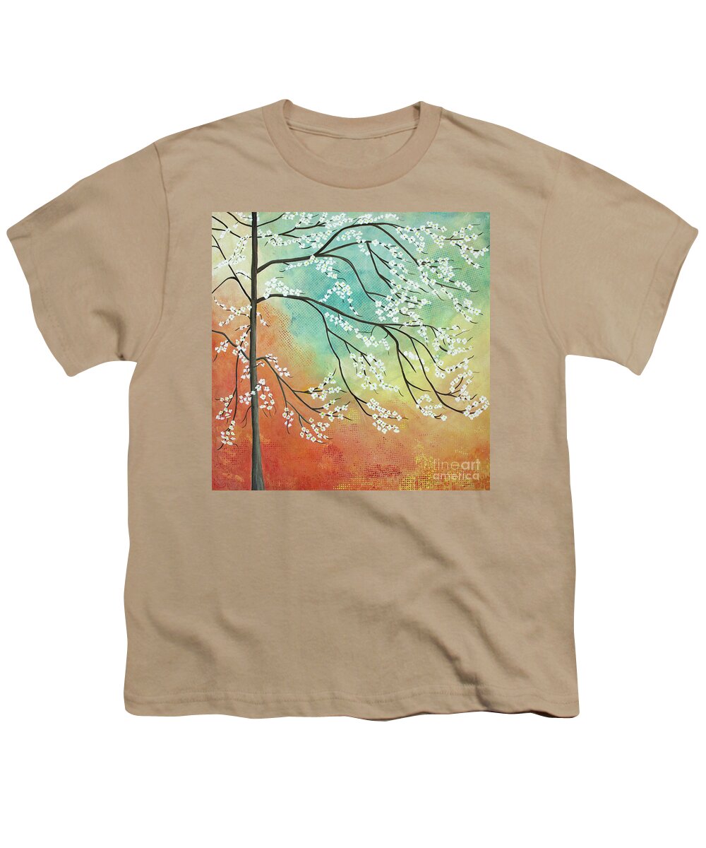Pagoda Dogwood Blossom Youth T-Shirt featuring the painting Flowering Dogwood Blossom Joy by Barbara McMahon