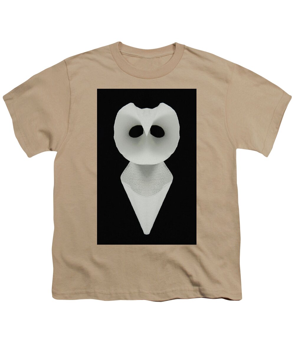 Paper Towel Youth T-Shirt featuring the sculpture Paper Owl by Rein Nomm