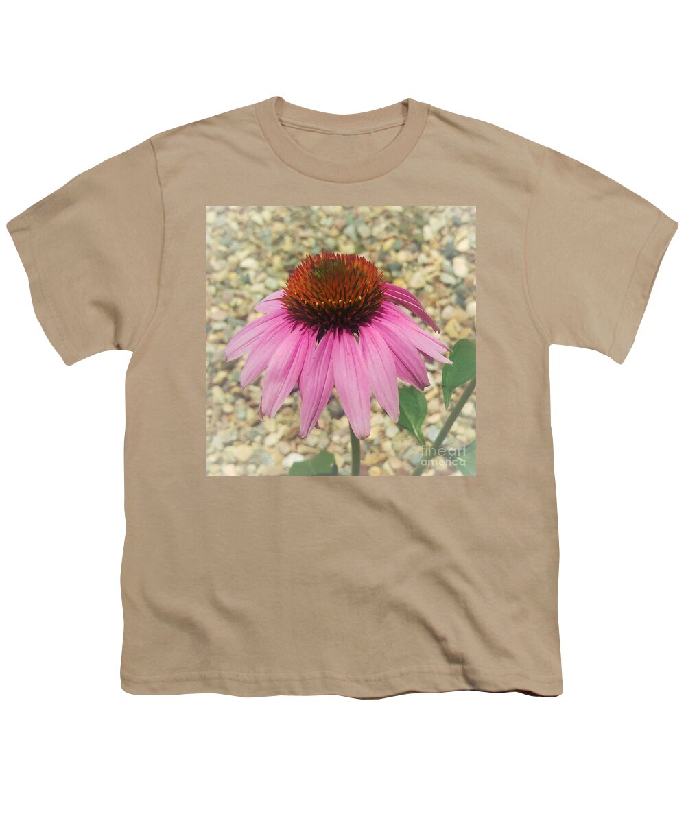 Photograph Youth T-Shirt featuring the photograph Pink Daisy by Delynn Addams
