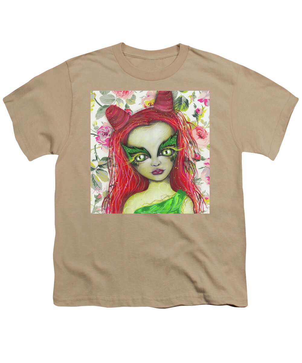 Poison Ivy Youth T-Shirt featuring the painting Poison Ivy by Abril Andrade