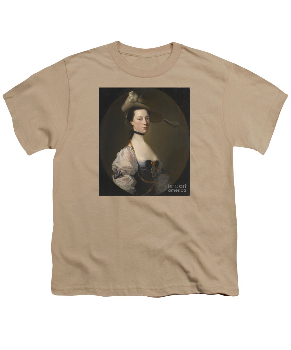 Joseph Wright Of Derby Youth T-Shirt featuring the painting Portrait Of A Lady by MotionAge Designs
