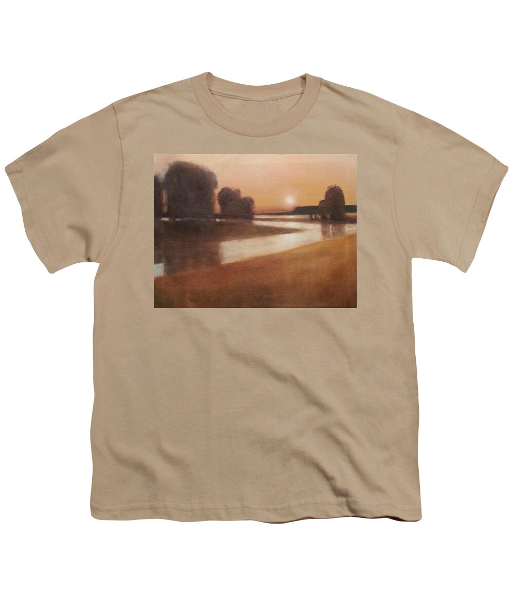  Youth T-Shirt featuring the painting Preston Creek Flood by Jessica Anne Thomas