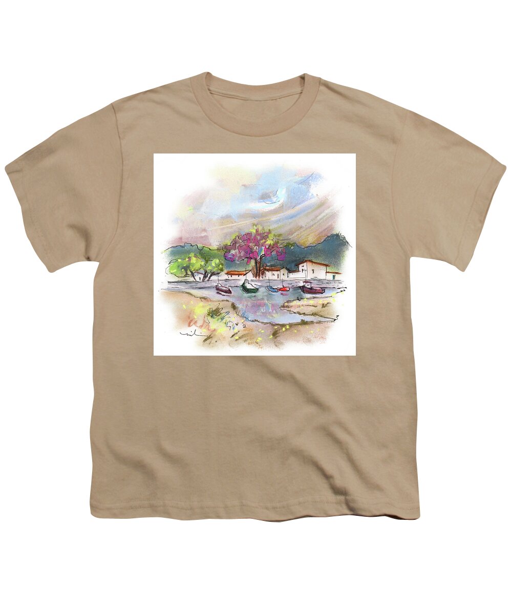 Travel Youth T-Shirt featuring the painting Quiberon Peninsula 09 by Miki De Goodaboom