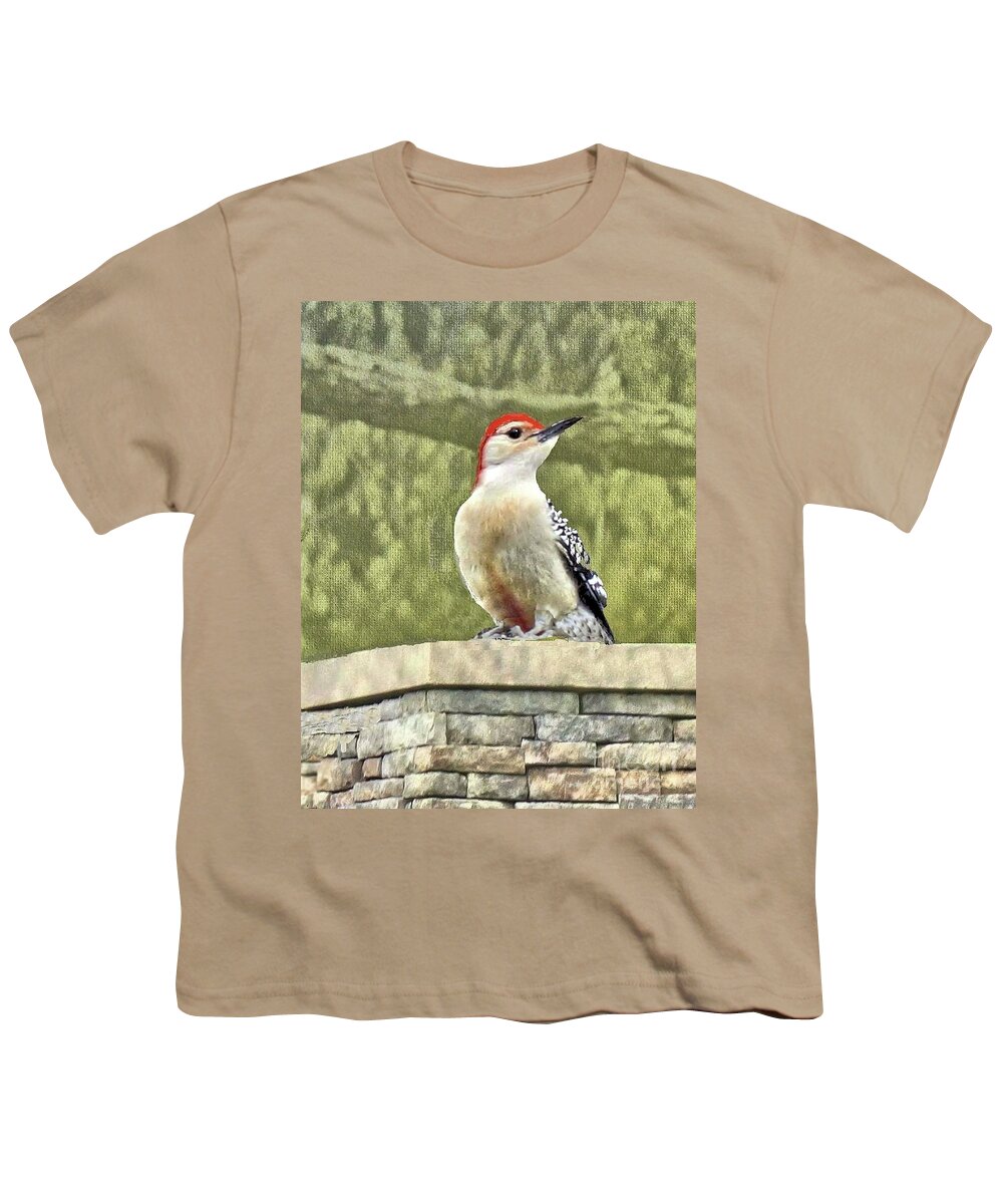 Woodpecker Youth T-Shirt featuring the photograph Red-Bellied Woodpecker Sighting in March by Janette Boyd