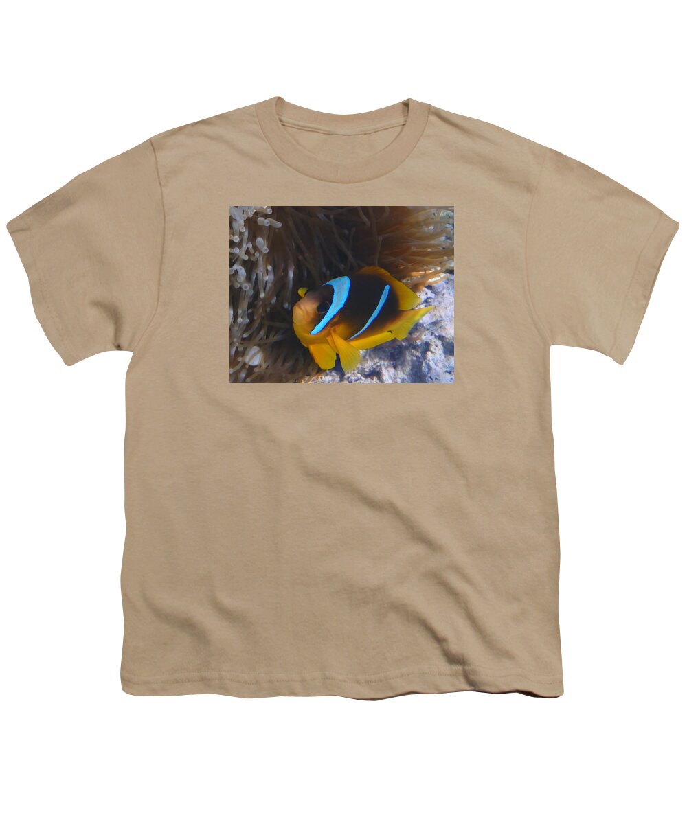 Ocean Youth T-Shirt featuring the photograph Red Sea Twoband Anemonefish 2 by Johanna Hurmerinta
