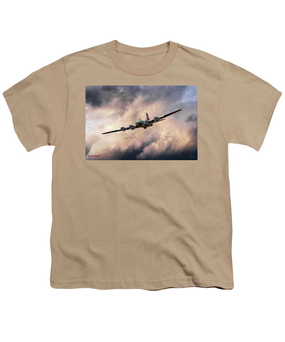 Aviation Youth T-Shirt featuring the digital art Red's Baby by Peter Chilelli