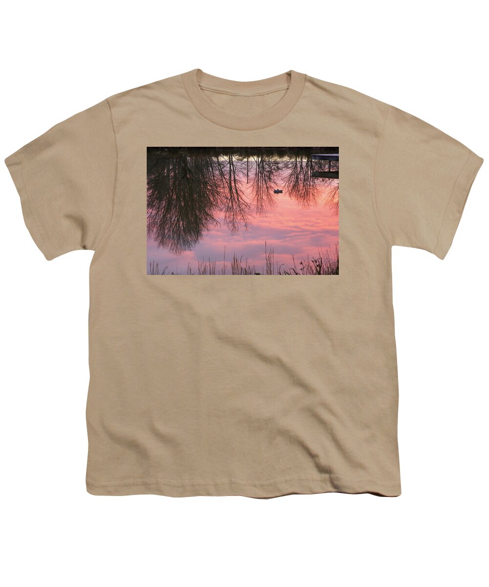 Sunset Youth T-Shirt featuring the photograph Reflecting Pond by Jurgen Lorenzen