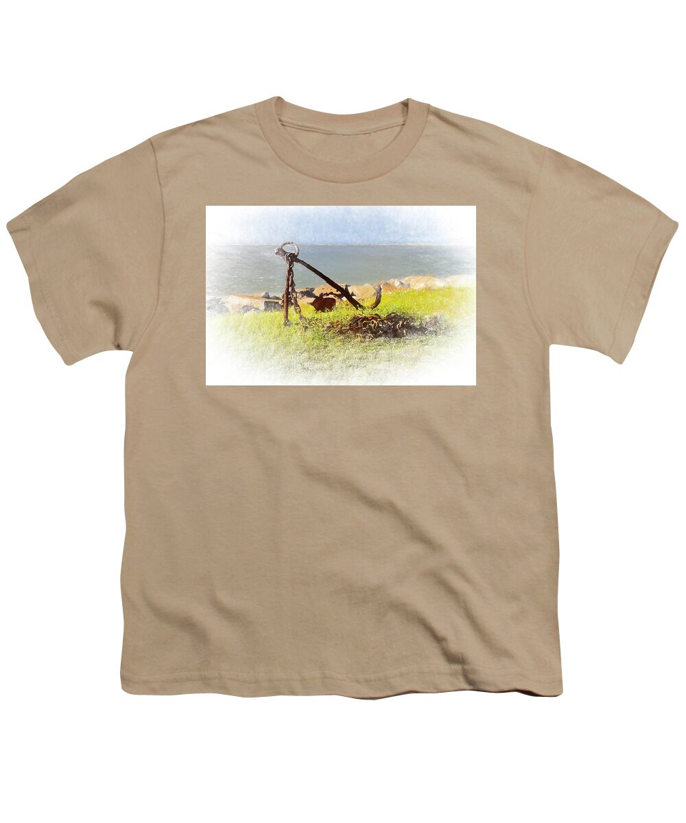 Anchor Youth T-Shirt featuring the photograph Rusty Anchor by Bill Barber