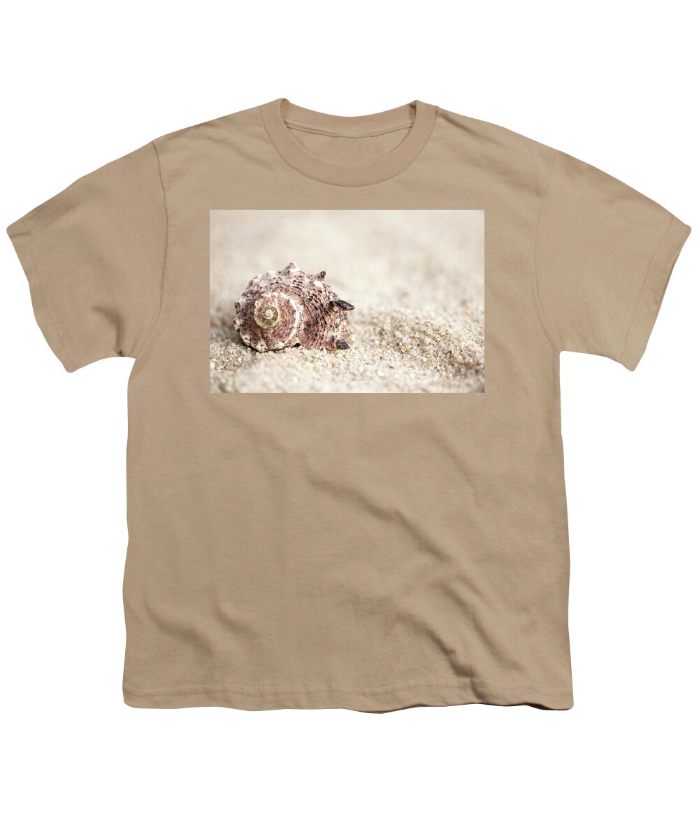 Shell Youth T-Shirt featuring the photograph Shell And Sand by MindGourmet