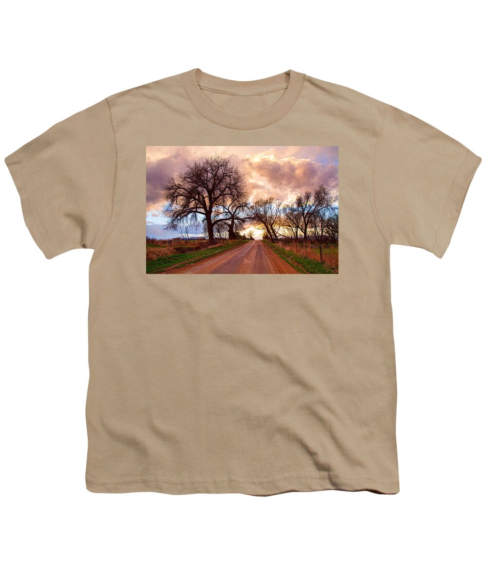 Roads Youth T-Shirt featuring the photograph Sky Driving by James BO Insogna