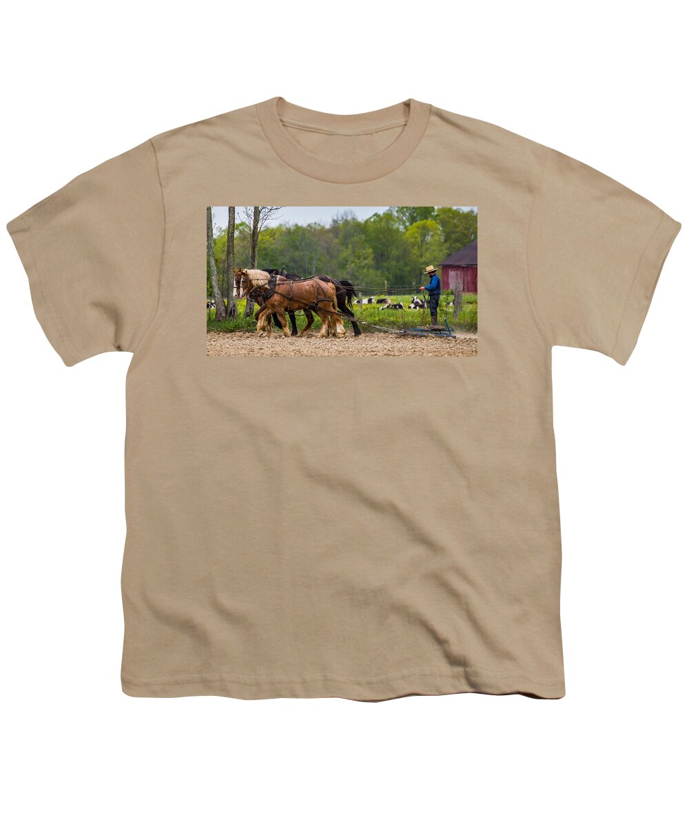 Horses Youth T-Shirt featuring the photograph Spring Planting by Kevin Craft