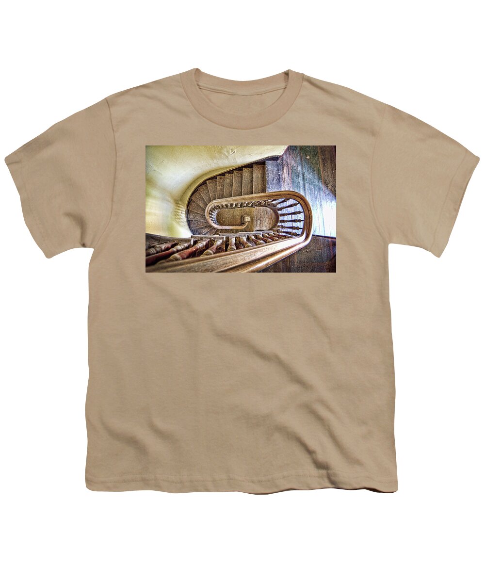 Stairway Youth T-Shirt featuring the photograph Stairway To The past / Stairway To The Future by Ron Weathers