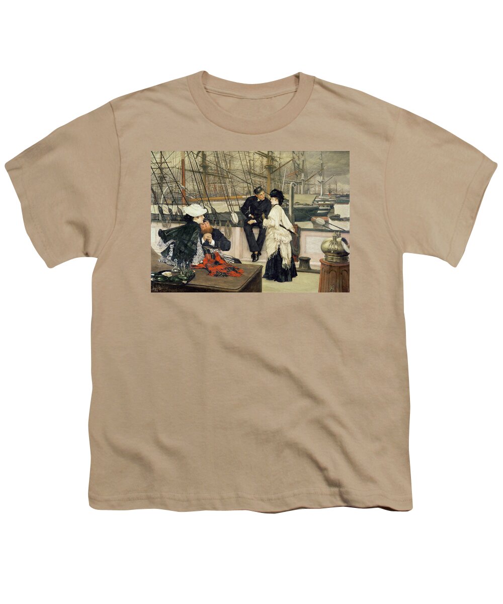 The Youth T-Shirt featuring the painting The Captain and the Mate by Tissot