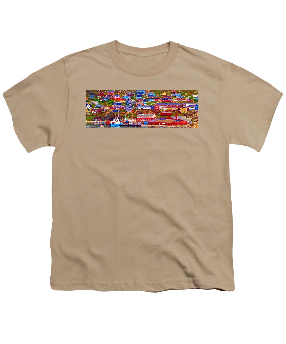 Color Youth T-Shirt featuring the photograph The Colors of Qaqortoq by Steve C Heckman