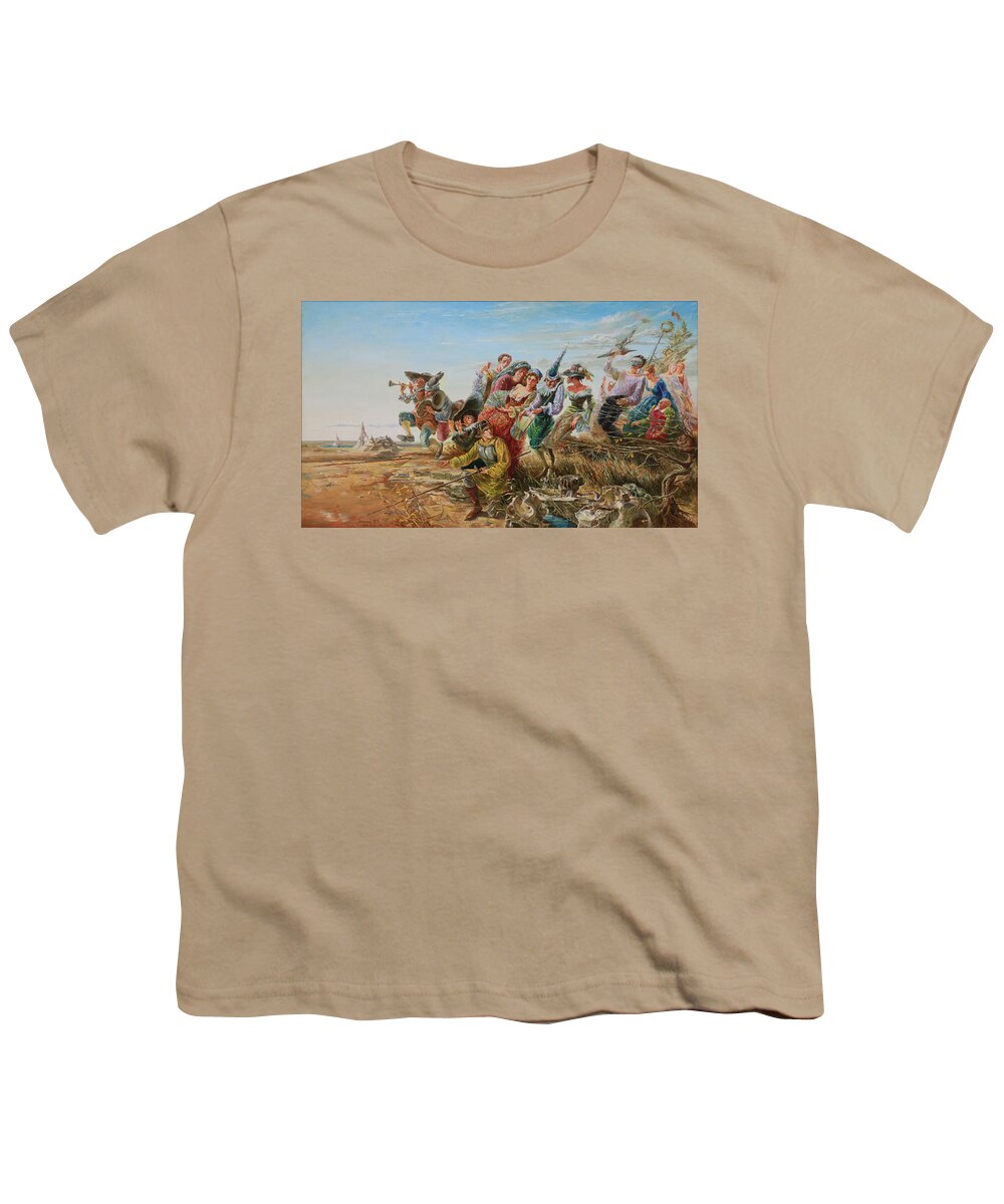 Russian Artists New Wave Youth T-Shirt featuring the painting The Journey. From Triptych Procession by Maya Gusarina