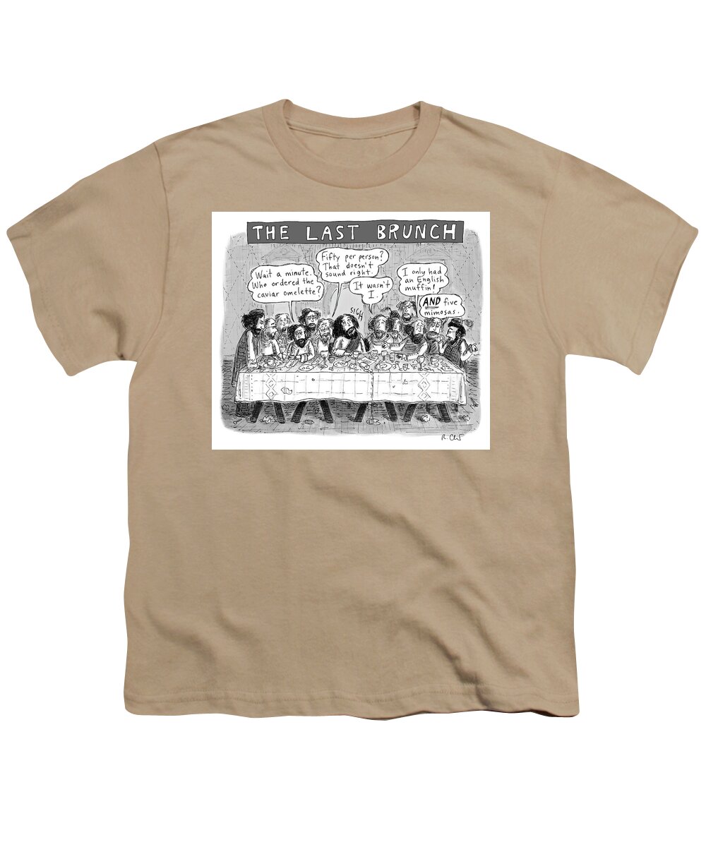 The Last Brunch Youth T-Shirt featuring the drawing The Last Brunch by Roz Chast