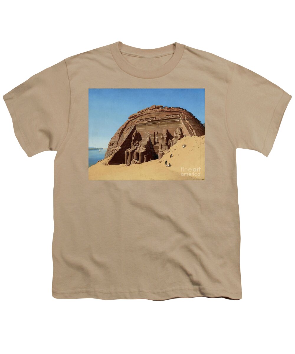 Hubert Sattler Youth T-Shirt featuring the painting The Rock Temple of Abusimbel by MotionAge Designs