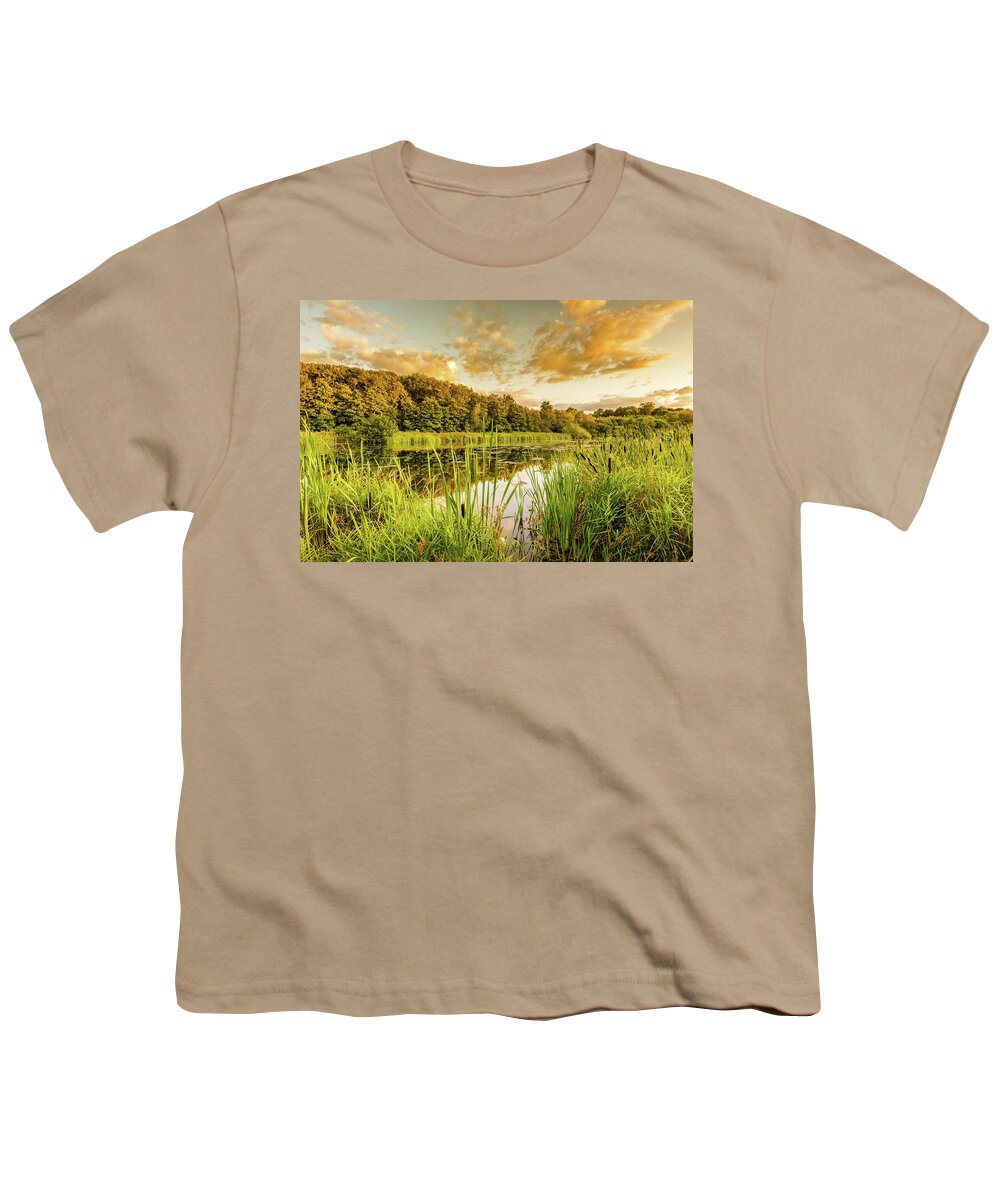 Reflection Youth T-Shirt featuring the photograph Through the Reeds by Nick Bywater