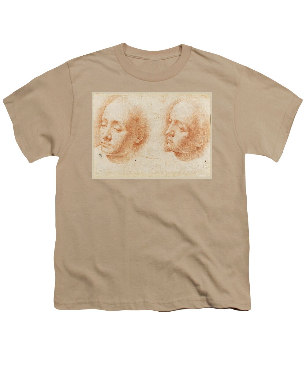 Alessandro Casolani Youth T-Shirt featuring the drawing Two studies of a Woman's Head by Alessandro Casolani