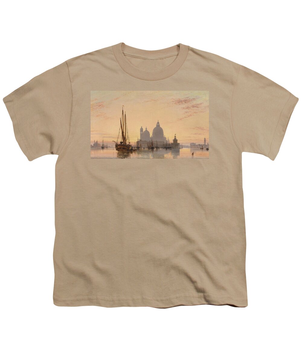 19th Century Art Youth T-Shirt featuring the painting Venice, 1851 by Edward William Cooke