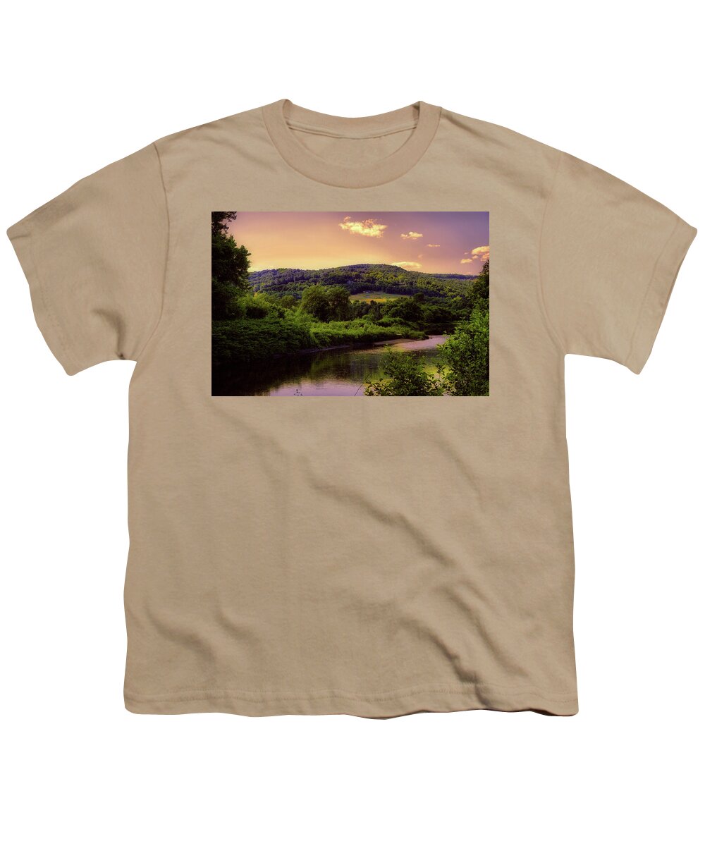 Landscape Youth T-Shirt featuring the digital art Vermont Landscape by Lilia S