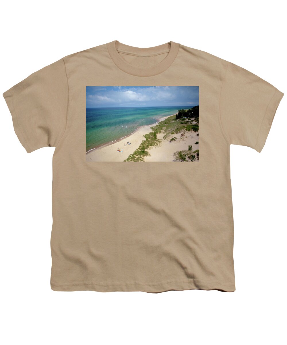 Silver Lake State Park Youth T-Shirt featuring the photograph View from the Top of the Dune by Rich S