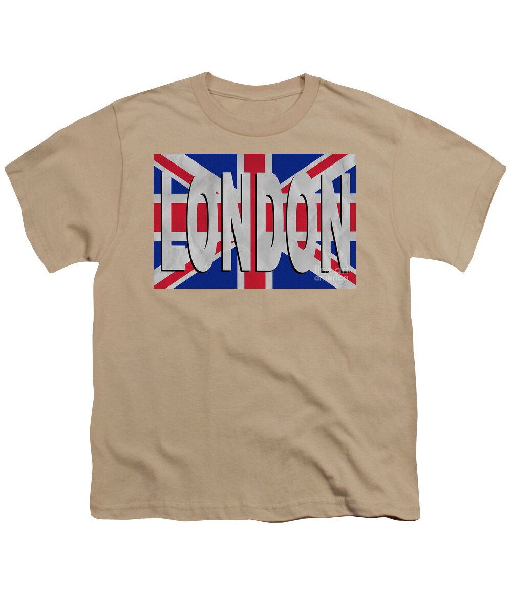  London Youth T-Shirt featuring the photograph Vintage London Poster by Edward Fielding