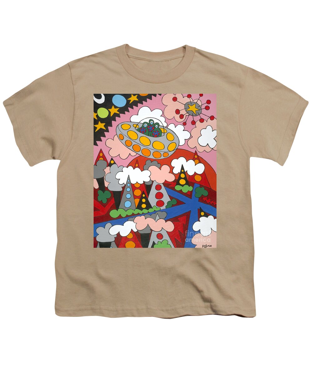 Spaceship Youth T-Shirt featuring the painting Voyager by Rojax Art