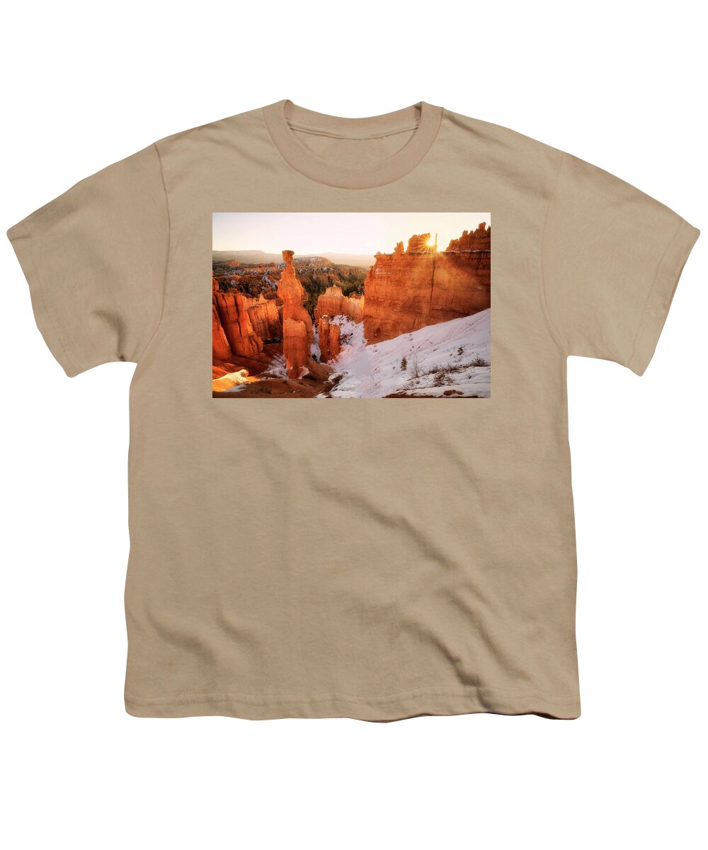 Bryce Youth T-Shirt featuring the photograph Warm Winter Light by Nicki Frates