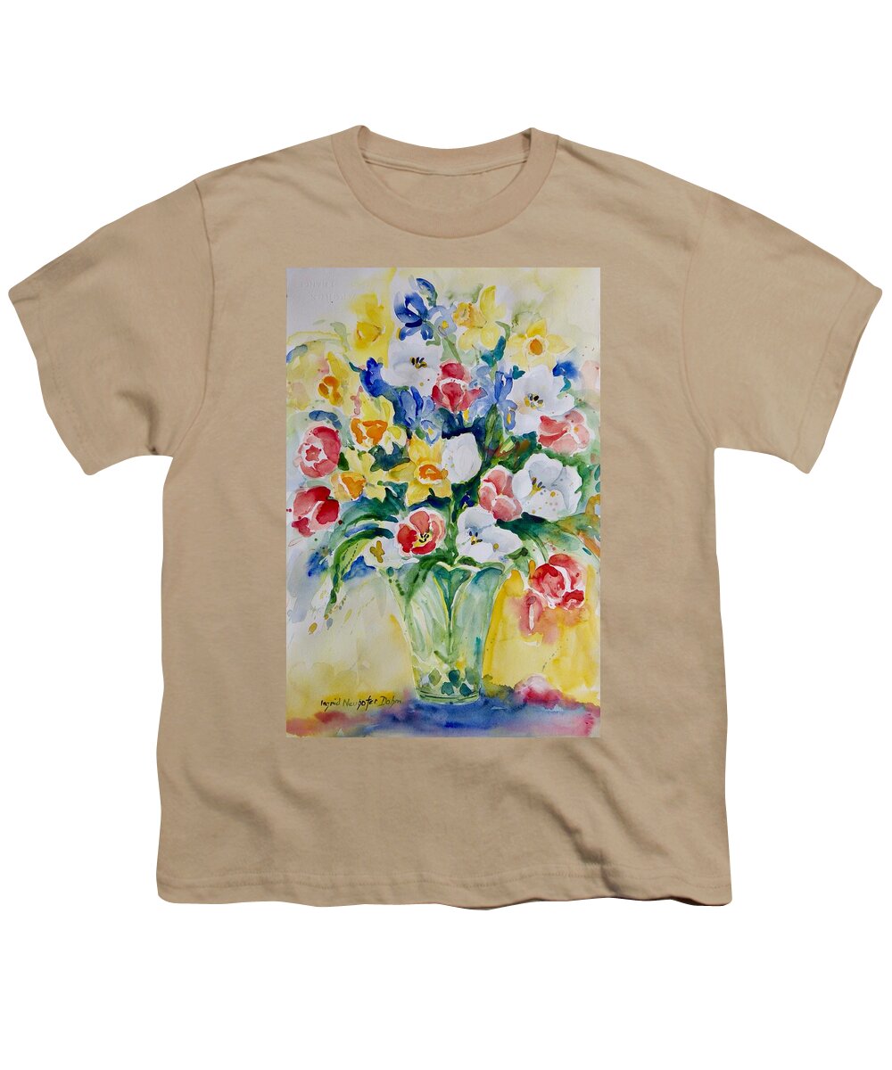 Flowers Youth T-Shirt featuring the painting Watercolor Series No. 265 by Ingrid Dohm