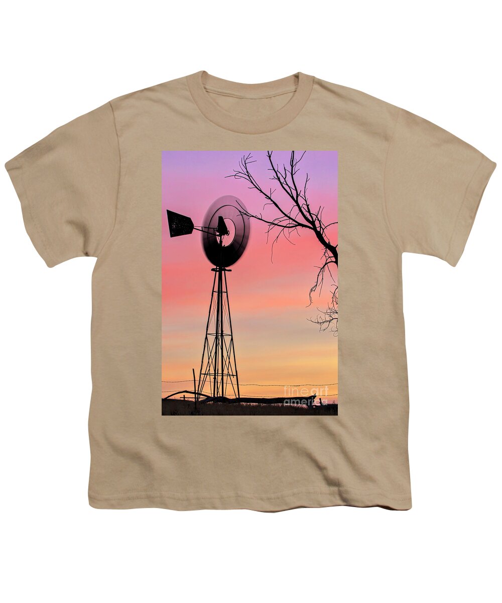 Spinning Windmill Youth T-Shirt featuring the photograph Whirr by Jim Garrison