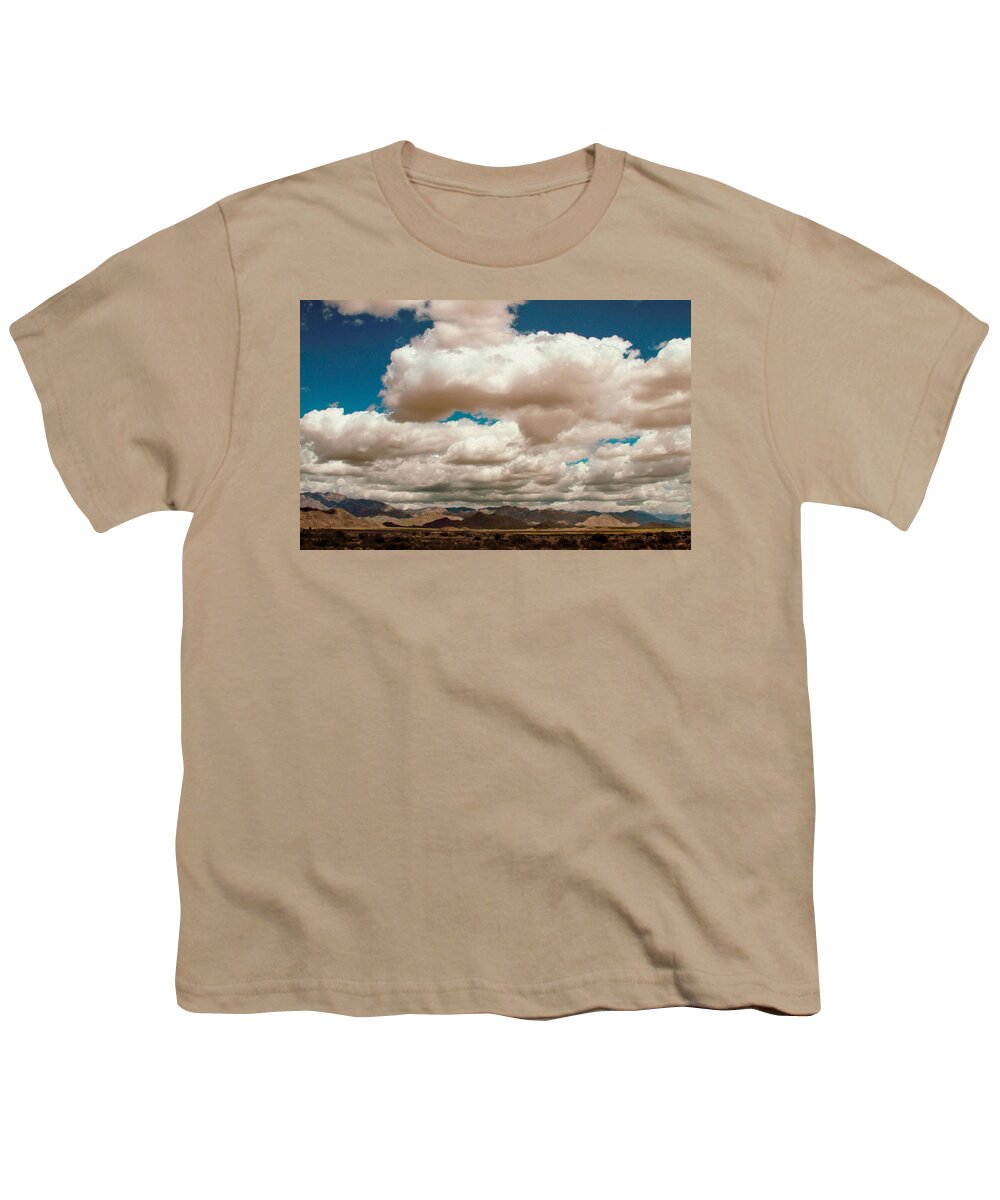 Bonnie Follett Youth T-Shirt featuring the photograph Wild Clouds Over Arizona I-40 by Bonnie Follett