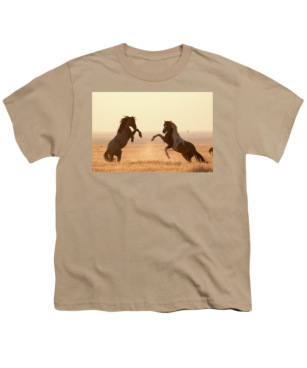 Wild Horses Youth T-Shirt featuring the photograph Wild Horses by Wesley Aston
