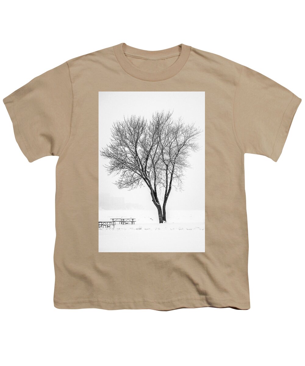 Cleveland Youth T-Shirt featuring the photograph Winter Solitude by Stewart Helberg