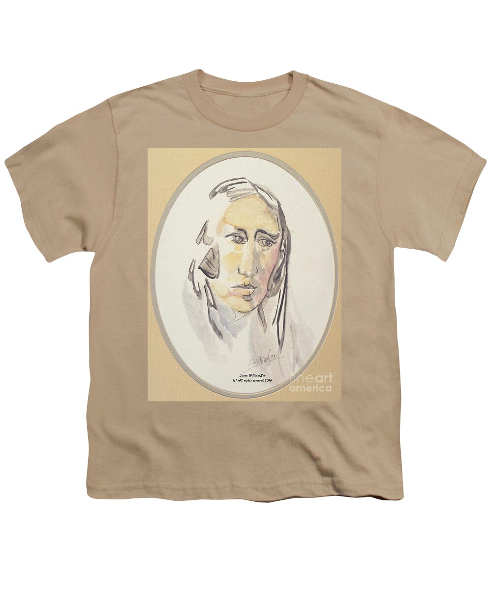 Portraits Youth T-Shirt featuring the painting Wisdom by Laara WilliamSen