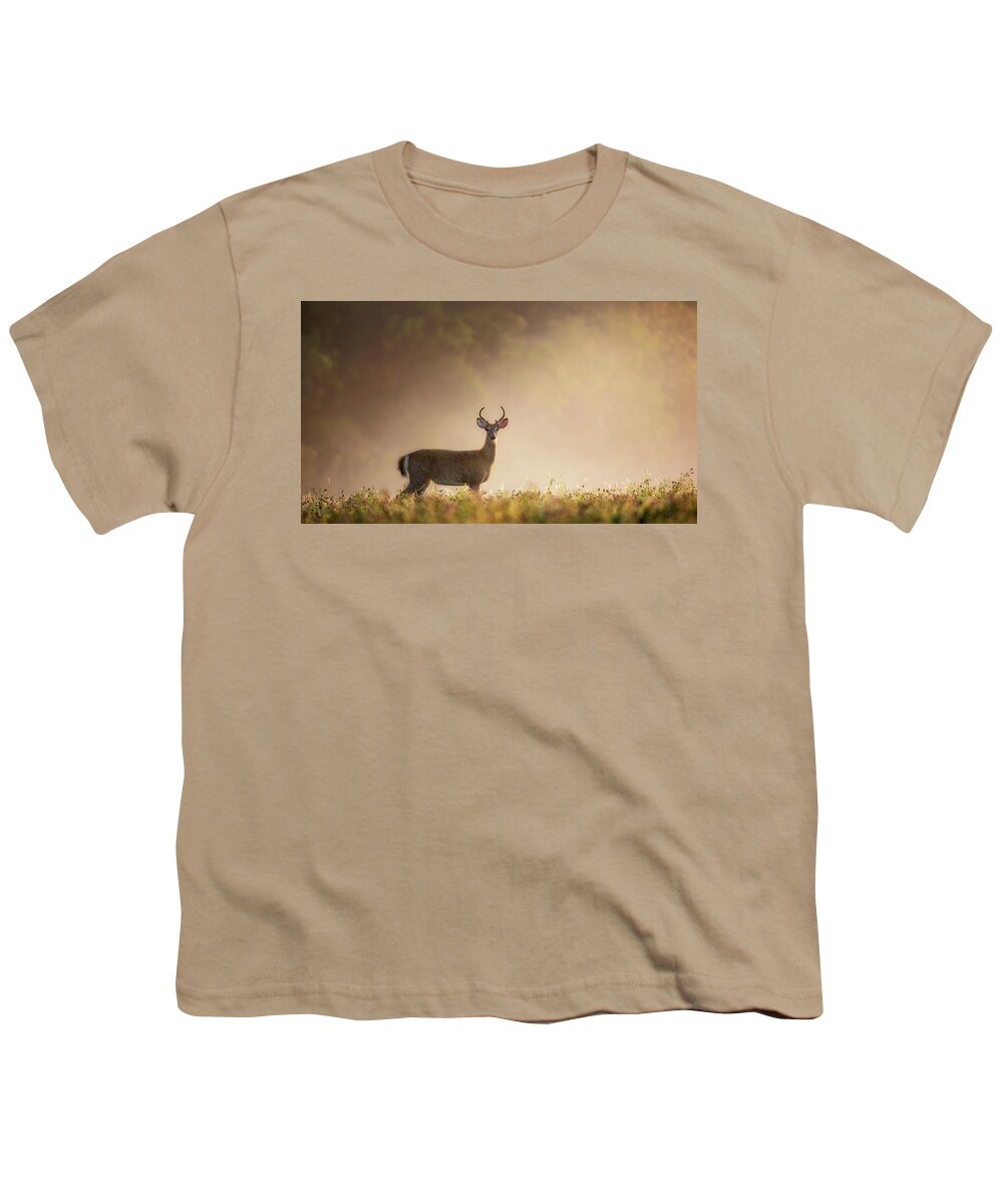 Buck Youth T-Shirt featuring the photograph Young Buck by Bill Wakeley