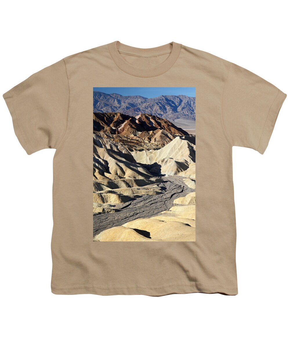 Death Valley Youth T-Shirt featuring the photograph Zabriskie point scenery by Pierre Leclerc Photography