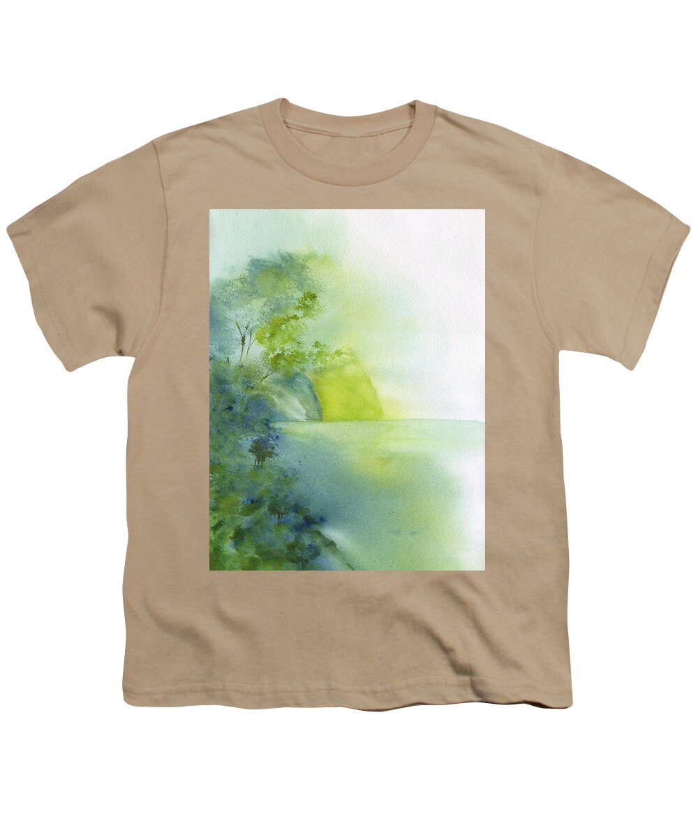 Coastal Sunrise Youth T-Shirt featuring the painting Coastal Sunrise by Frank Bright
