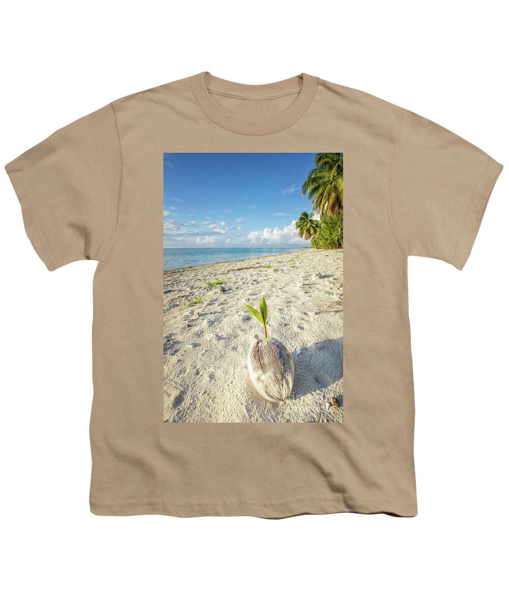 Coconut Youth T-Shirt featuring the photograph Coconut Sprout by Becqi Sherman