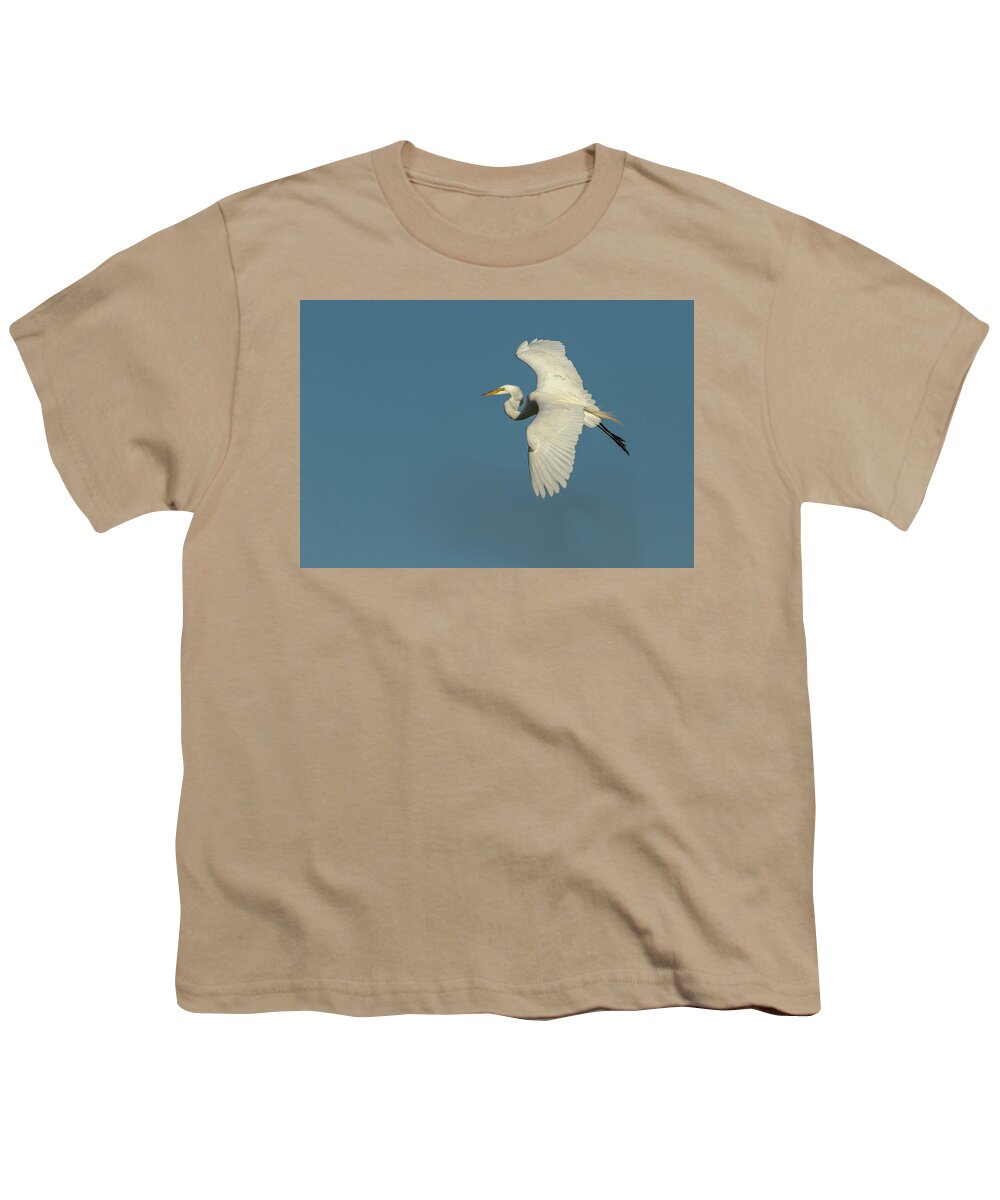 Great Egret Youth T-Shirt featuring the photograph Great Egret 2014-9 by Thomas Young