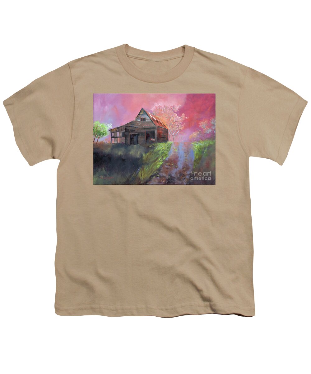 Barn Youth T-Shirt featuring the painting Just A Memory If You Will by Jan Dappen