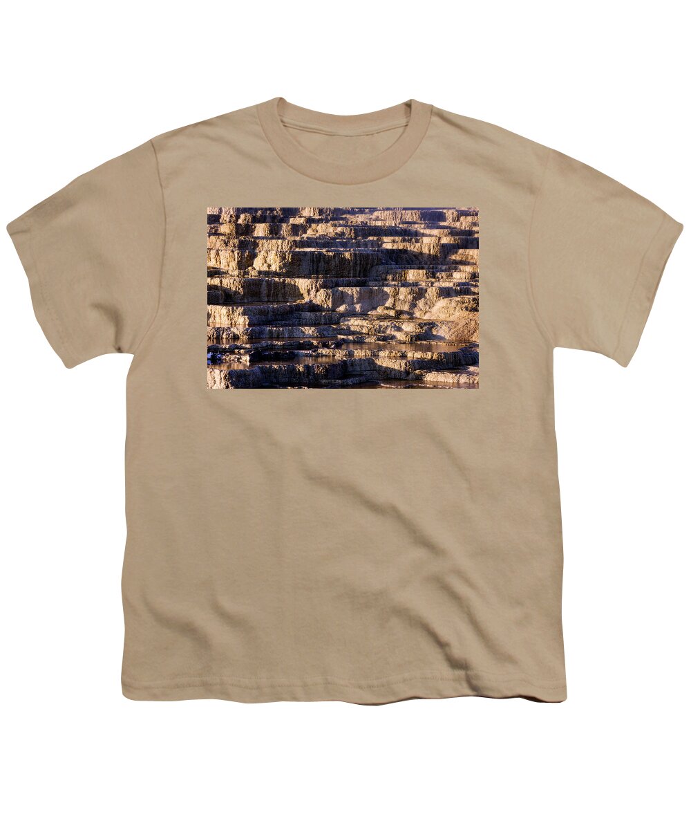Minerva Terrace Youth T-Shirt featuring the photograph Minerva Hot Springs by Rick Pisio