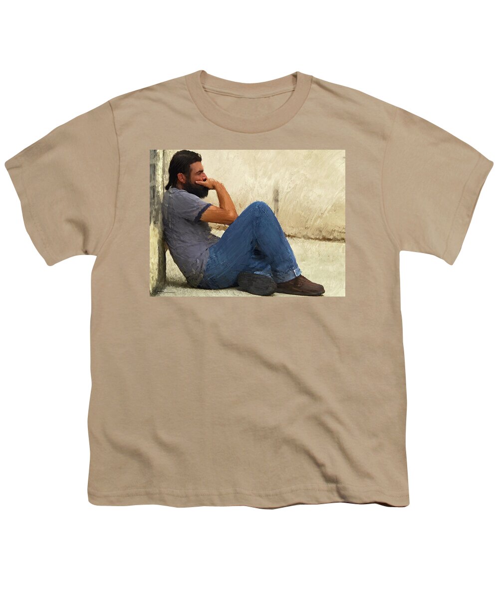 Street Youth T-Shirt featuring the photograph On The Street by GW Mireles