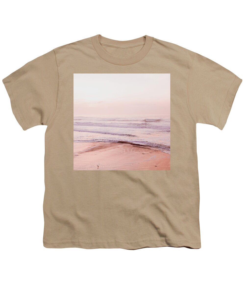 Pink Coastal Art Youth T-Shirt featuring the photograph Pink Coastal by Bonnie Bruno