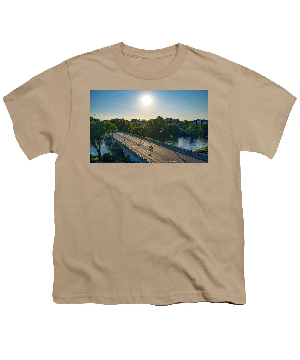 New York Youth T-Shirt featuring the photograph Riverside Drive Bridge Sunset by Anthony Giammarino